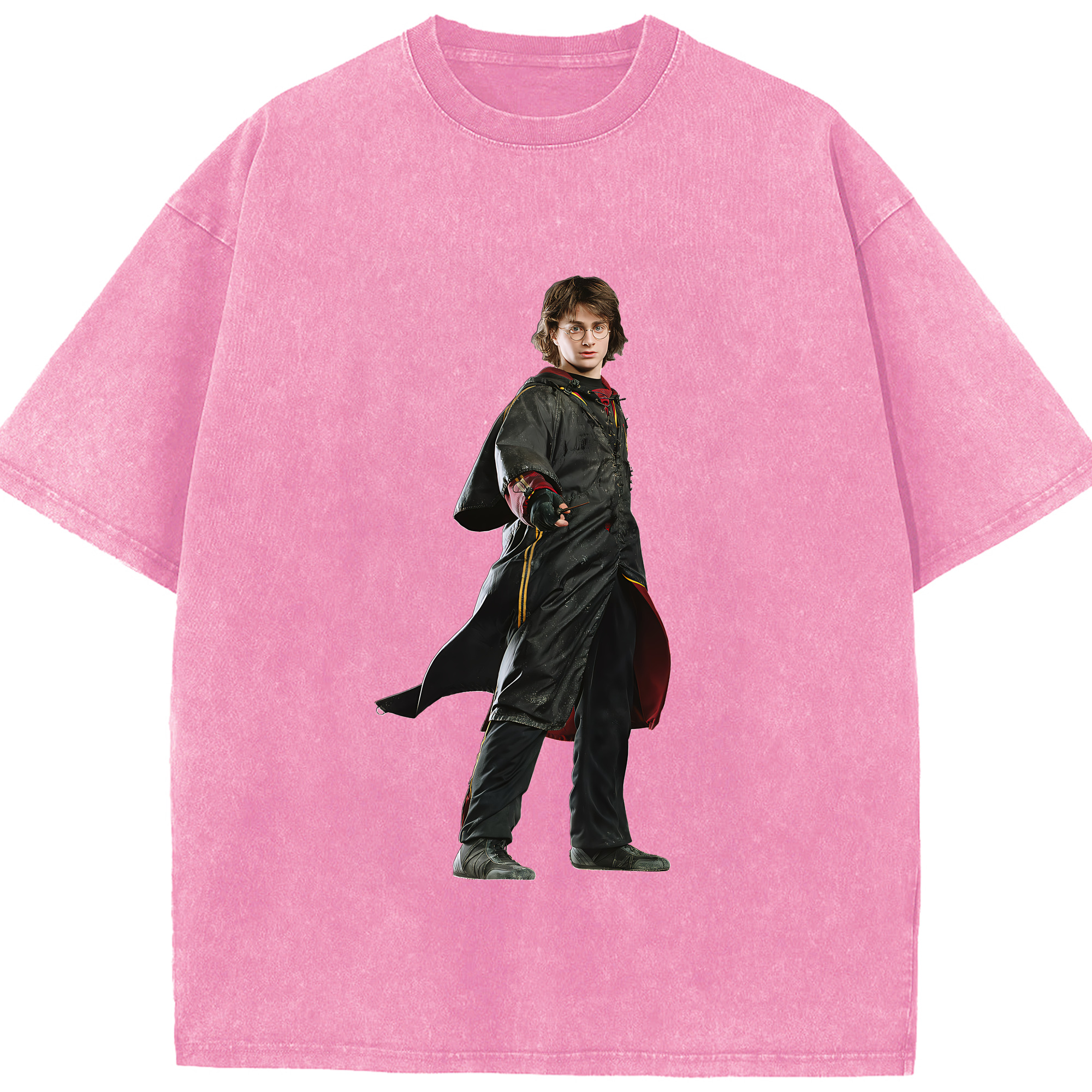 （画像用） Harry Potter ハリー・ポッターシリーズ 綿100% ヴィンテージ風 半袖Tシャツ（フロントプリント）